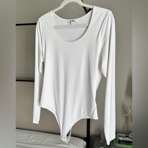 Express White Spandex Bodysuit